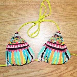 Colorful tribal print bathing suit top